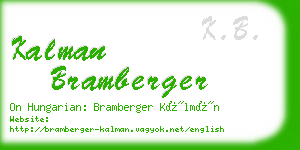 kalman bramberger business card